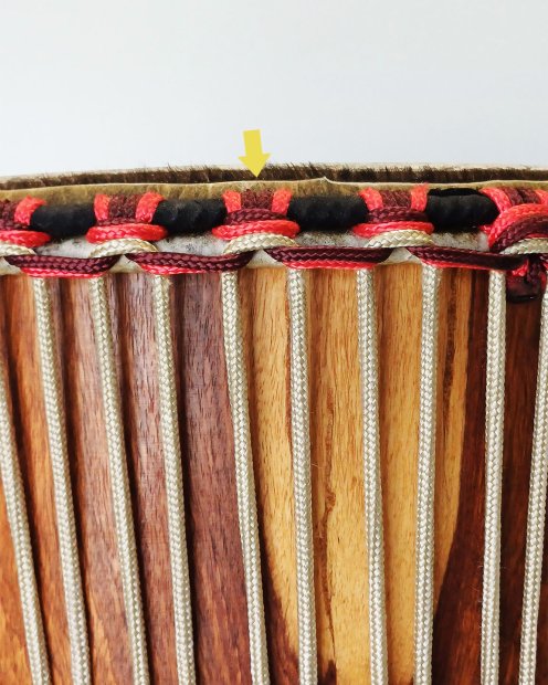 PES hollow djembe rope 5 mm Bordeaux 100 m