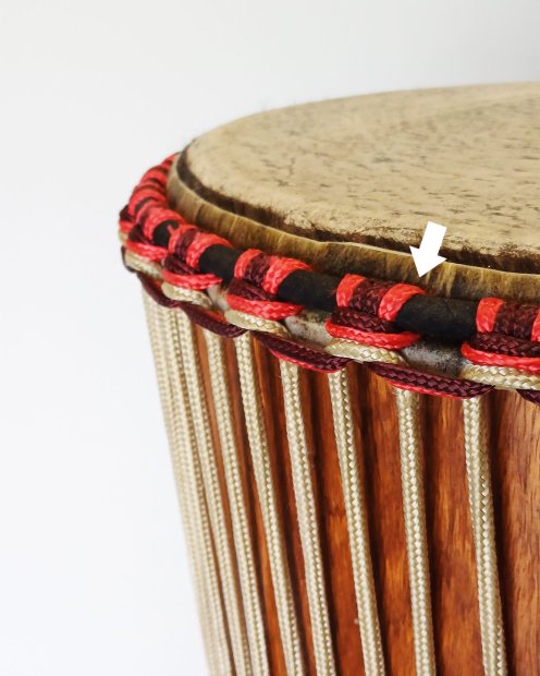 PES hollow djembe rope 5 mm Red 100 m