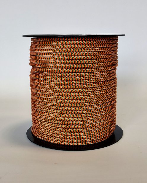 Ø5 mm djembe halyard (herringbones, neon orange / green, 100 m) - Rope for djembe drum