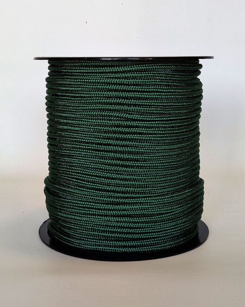 PES reinforced djembe drum rope 5 mm Bottle green 100 m