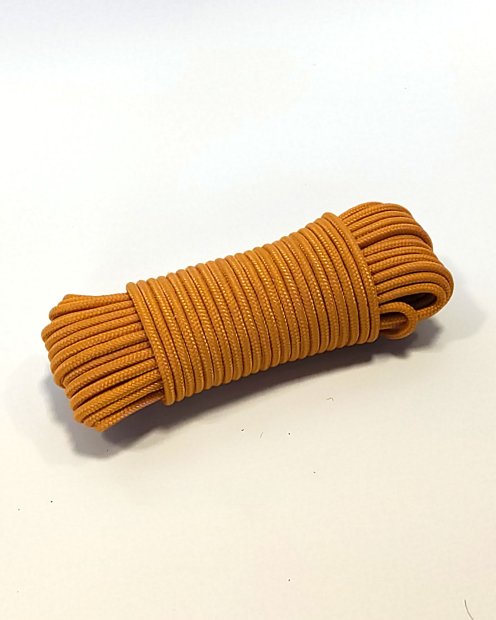 PES reinforced djembe drum rope 5 mm Light orange 20 m