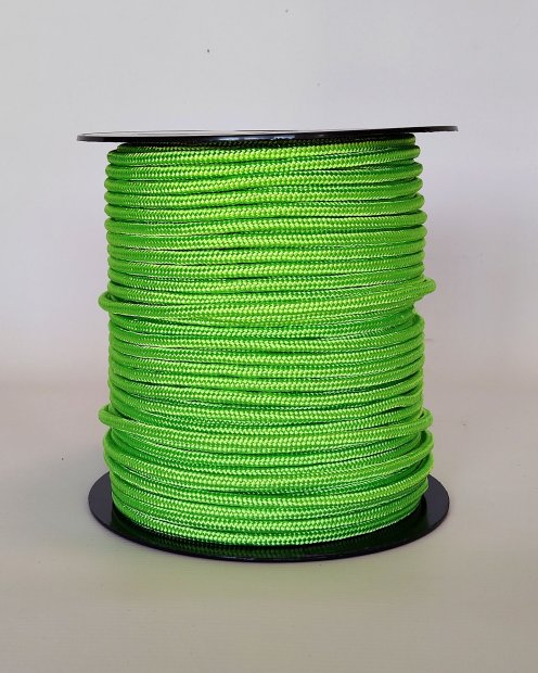 PES reinforced djembe drum rope 5 mm Fluo green 100 m