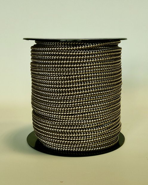 Ø5 mm djembe halyard (checkerboard, brown / sand, 100 m) - Rope for djembe drum