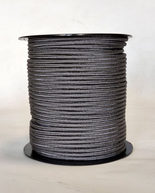 PES reinforced djembe rope 5 mm Steel grey 100 m