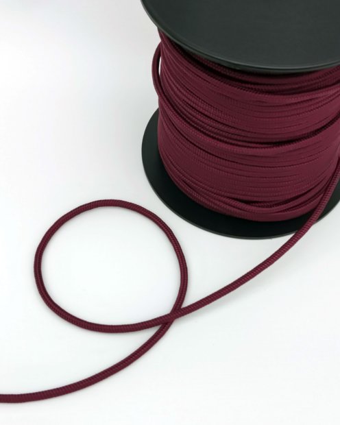 PES reinforced djembe rope 6 mm Bordeaux 100 m
