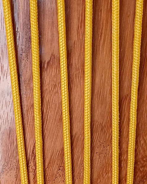 PES reinforced djembe drum rope 5 mm Light orange 100 m