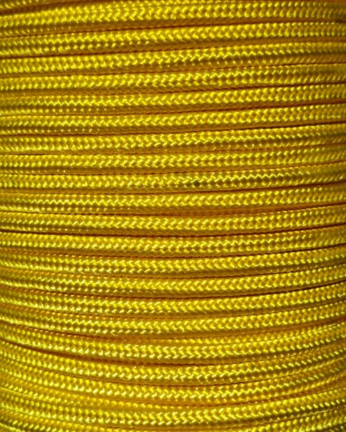 Downgraded PES reinforced djembe drum rope 5 mm Sunflower yellow 100 m