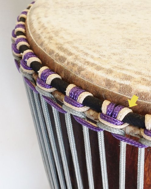 PES hollow djembe rope 5 mm Beige 100 m