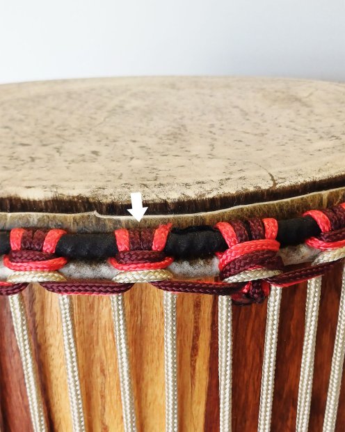 PES hollow djembe rope 5 mm Bordeaux 20 m