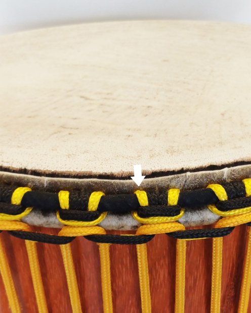 PES hollow djembe rope 5 mm Yellow 20 m