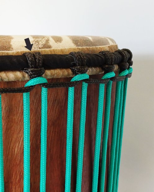 PES hollow djembe drum rope 5 mm Black 20 m