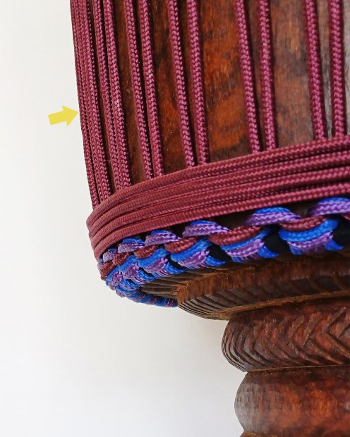 PES reinforced djembe drum rope 5 mm Bordeaux 100 m