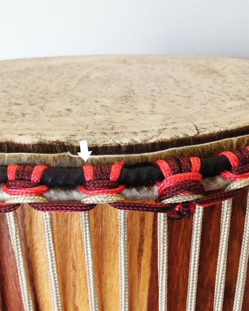 PES hollow djembe rope 5 mm Red 100 m