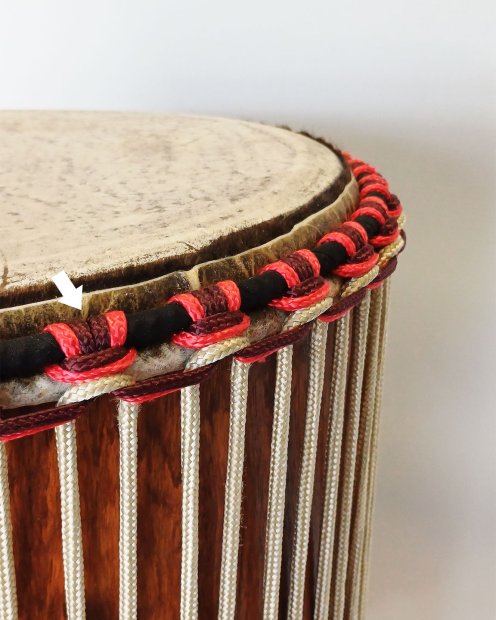 PES hollow djembe rope 5 mm Bordeaux 20 m