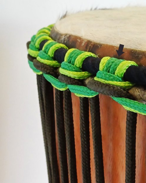 PES hollow djembe rope 5 mm Green 100 m
