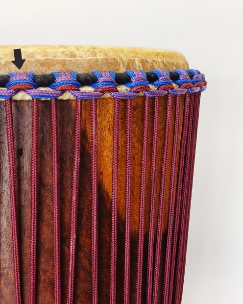 PES hollow djembe rope 5 mm Violet 20 m
