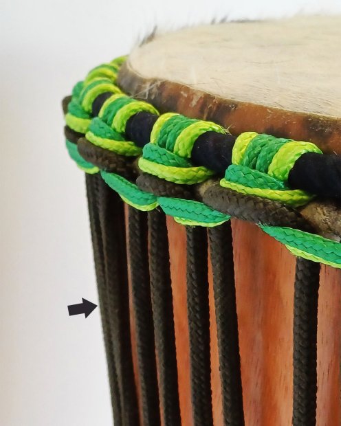 PES reinforced djembe drum rope 5 mm Khaki 20 m