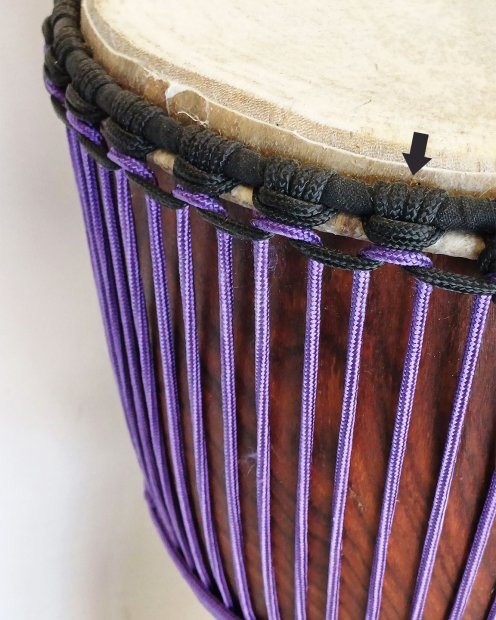 PES hollow djembe drum rope 5 mm Black 20 m