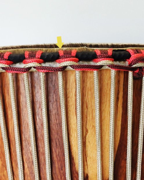 PES hollow djembe rope 5 mm Red 100 m