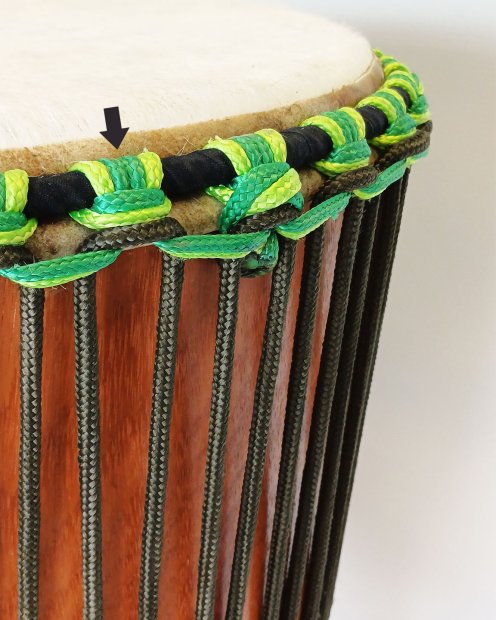 PES hollow djembe rope 5 mm Green 100 m