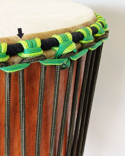 PES hollow djembe rope 5 mm Fluo green 20 m