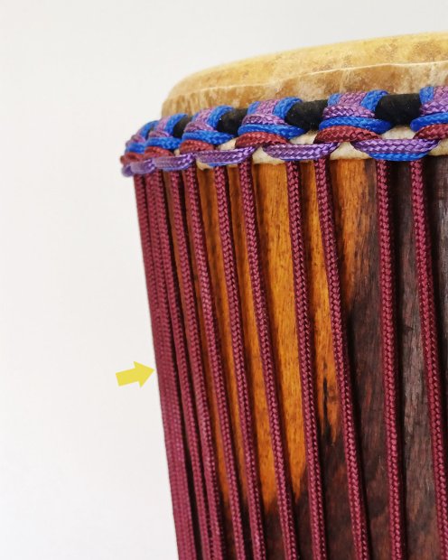 PES reinforced djembe drum rope 5 mm Bordeaux 100 m