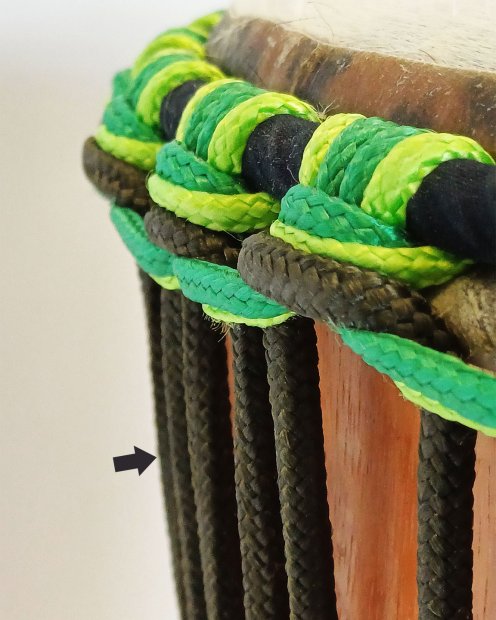PES reinforced djembe drum rope 5 mm Khaki 20 m