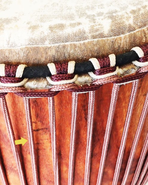 PES reinforced djembe drum rope 5 mm Copper brown 20 m