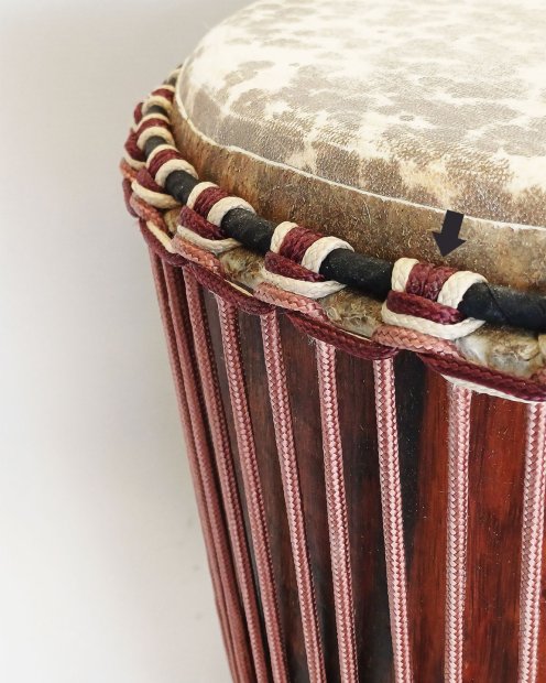 PES hollow djembe rope 5 mm Bordeaux 100 m