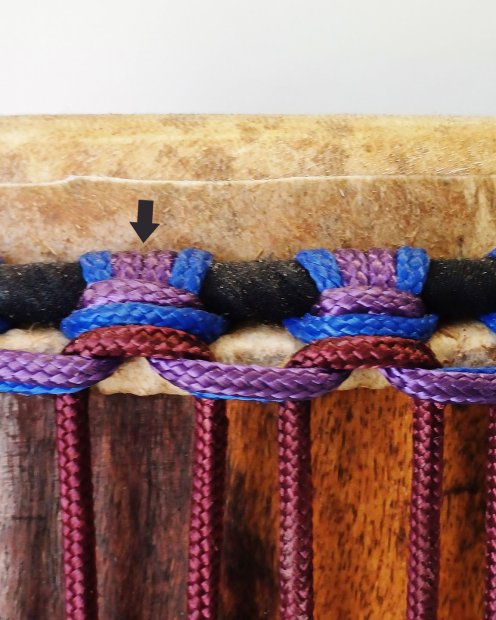 PES hollow djembe rope 5 mm Violet 100 m