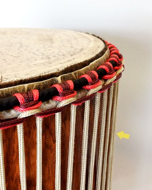 PES reinforced djembe drum rope 5 mm Grey 100 m