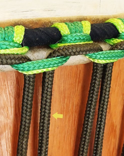 PES reinforced djembe drum rope 5 mm Khaki 20 m