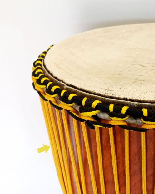 PES reinforced djembe drum rope 5 mm Light orange 20 m