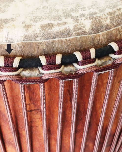 PES hollow djembe rope 5 mm Bordeaux 20 m