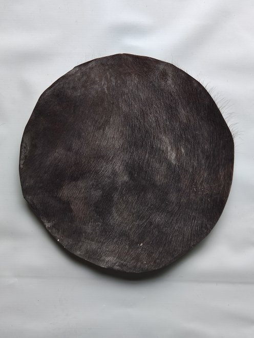 Buffalo skin or very thick steer skin with hair for djembe drum
