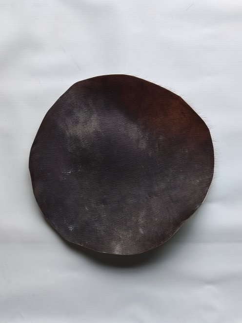 Small Buffalo skin or very thick steer skin with hair for djembe drum