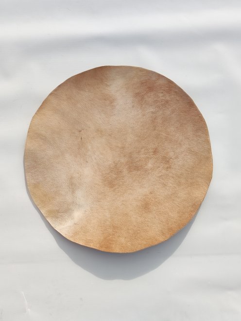 Semi-thick donkey skin with hair for dunun drum M
