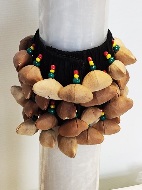 African seeds rattle (4 rows) - Kenari rattle bracelet 4 rows CRE21L