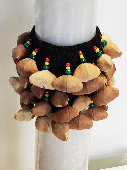 African seeds rattle (4 rows) - Kenari rattle bracelet 4 rows