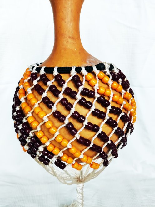 Medium-sized djabara - African Shekere yabara