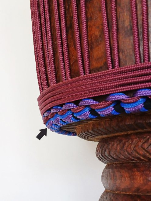 PES hollow djembe rope 5 mm Violet 100 m