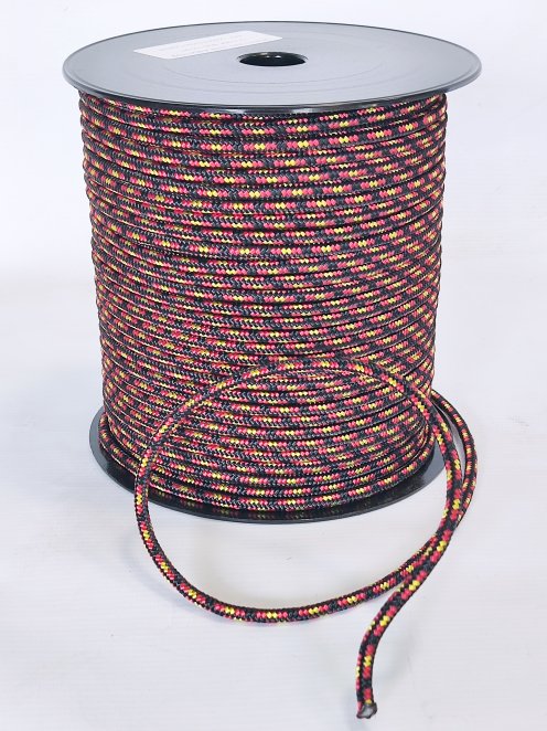PES reinforced djembe drum rope 5 mm Black / Spain 100 m