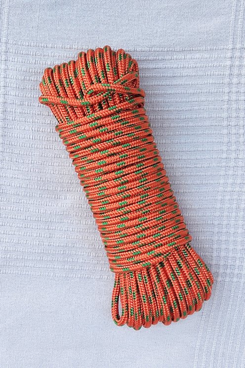 PES reinforced djembe drum rope 5 mm Copper / Green 20 m