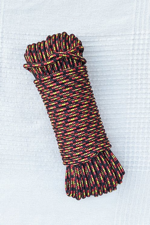 5 mm halyard (tricolour, red / yellow / red) - 20 m djembe drum rope