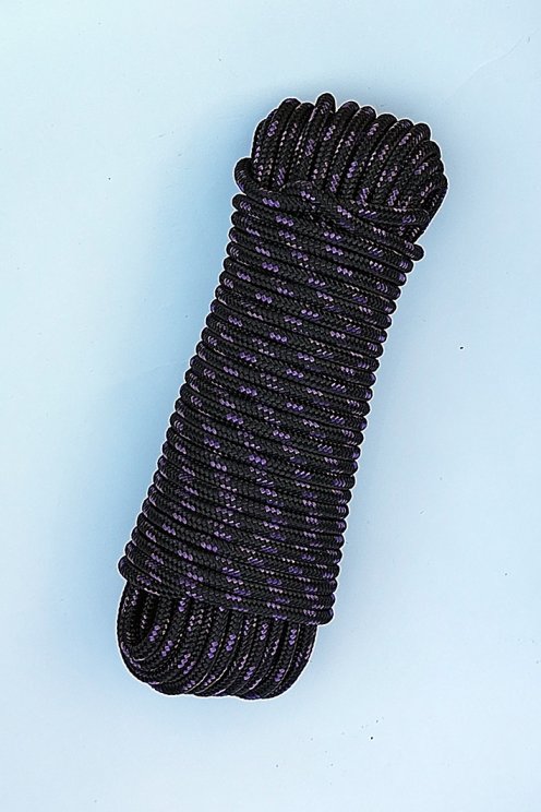 PES reinforced djembe drum rope 5 mm Black / Violet 20 m