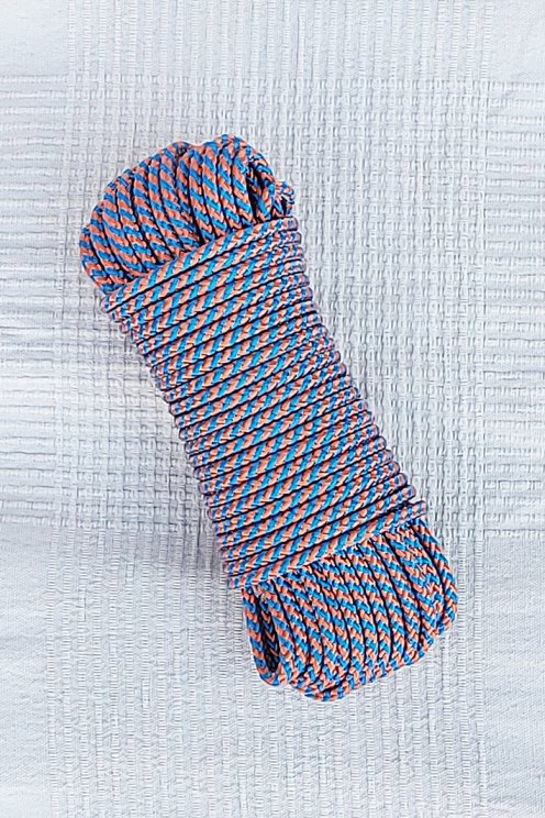 PES reinforced djembe drum rope 5 mm Diagonale Blue / Copper 20 m