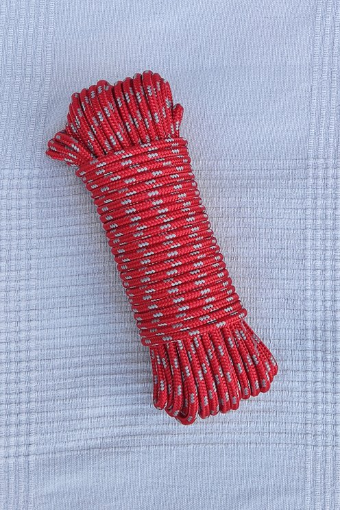 5 mm halyard (red / grey) - 20 m djembe drum rope