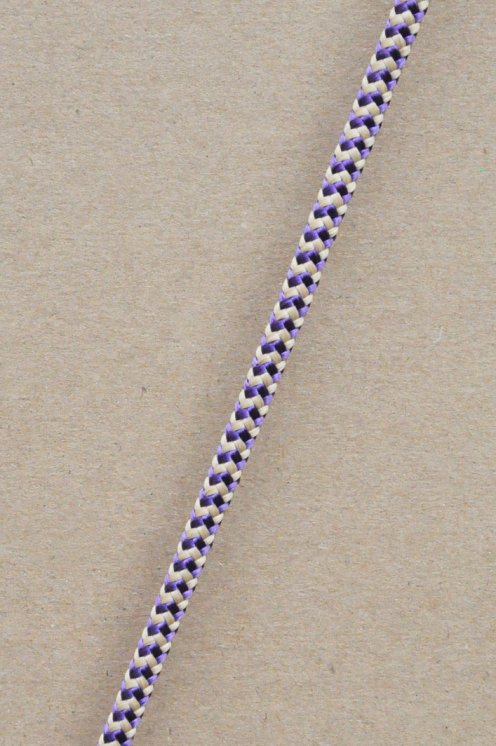 Ø5 mm djembe halyard (herringbones, violet / beige, 100 m) - Rope for djembe drum