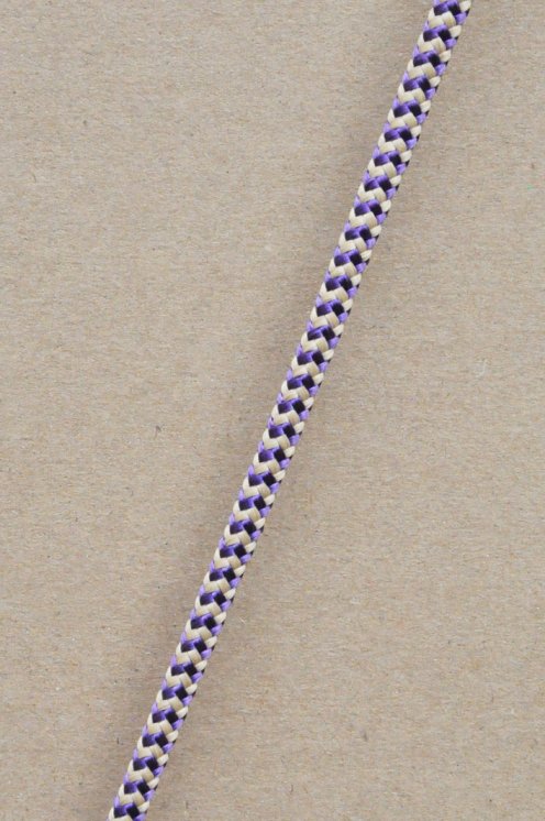Ø5 mm djembe halyard (herringbones, violet / beige, 100 m) - Rope for djembe drum