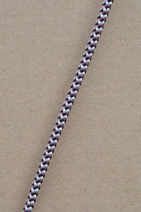 Ø5 mm djembe halyard (herringbones, bordeaux / gray, 100 m) - Rope for djembe drum